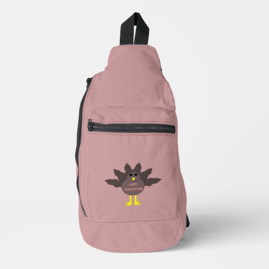 Thanksgiving Plucked Turkey Pattered Sling Bag (Voorkant)