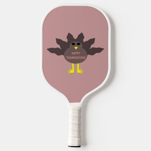 Thanksgiving Plucked Turkey Pickleball Paddle (Achterkant)