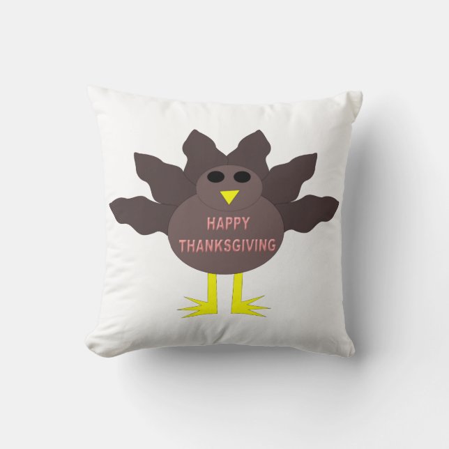 Thanksgiving Plucked Turkey Pillow Kussen (Voorkant)