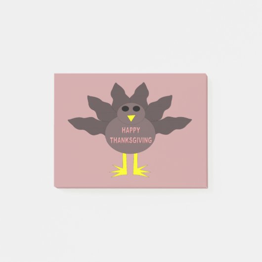 Thanksgiving PLucked Turkey Post merkt Pad op Post-it® Notes (Voorkant)