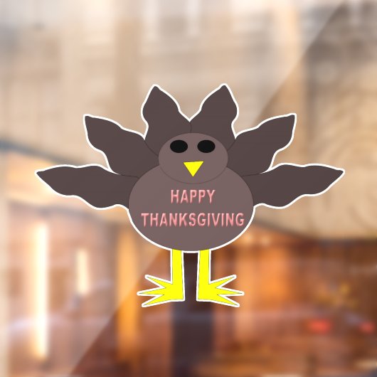 Thanksgiving Plucked Turkey Raamsticker (Vel 2)