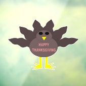 Thanksgiving Plucked Turkey Raamsticker (Vel 3)