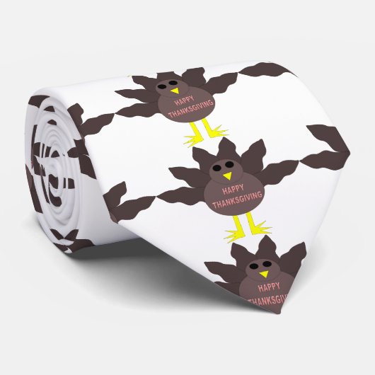 Thanksgiving Plucked Turkey Stropdas (Opgerold)