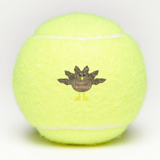Thanksgiving Plucked Turkey Tennisballen (Voorkant)
