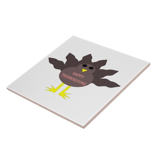 Thanksgiving Plucked Turkey Tile Tegeltje (Zijkant)