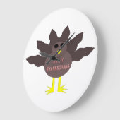 Thanksgiving Plucked Turkey Wall Clock Grote Klok (Hoek)