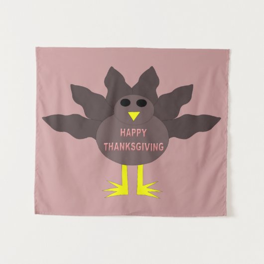 Thanksgiving Plucked Turkey Wandkleed (Voorkant (horizontaal))