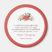 Thanksgiving Poem Land Rustic Pumpkin Bouquet Magneet (Voorkant)