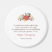 Thanksgiving Poem Land Rustic Pumpkin Bouquet Magneet (Voorkant)