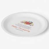 Thanksgiving Poem Land Rustic Pumpkin Bouquet Papieren Bordje (Gekanteld)