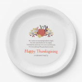 Thanksgiving Poem Land Rustic Pumpkin Bouquet Papieren Bordje (Voorkant)