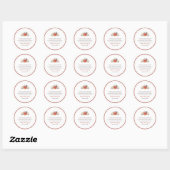 Thanksgiving Poem Land Rustic Pumpkin Bouquet Ronde Sticker (Vel)