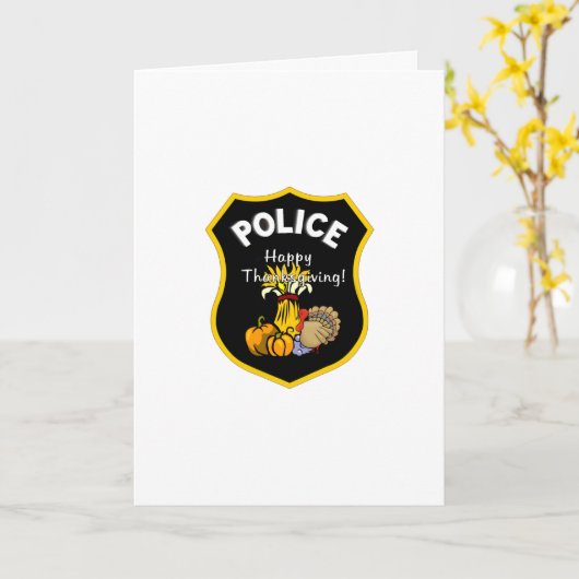 Thanksgiving Politie Kaart (Gele Bloem)