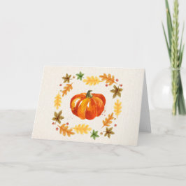 Thanksgiving pomkin laat Waterverven over Feestdagen Kaart