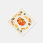 Thanksgiving pomkin laat Waterverven over Servet (Hoek)