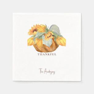 Thanksgiving Pompoen Aangepaste Dankbare Cocktail Servet