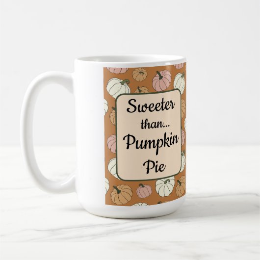 Thanksgiving pompoen all-over print koffiemok (Links)