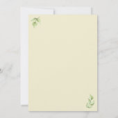 Thanksgiving pompoen bladeren diner kaart (Achterkant)