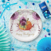 Thanksgiving Pompoen Bourgondië details Papieren Bordje (Feest)