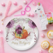 Thanksgiving Pompoen Bourgondië details Papieren Bordje (Feest)