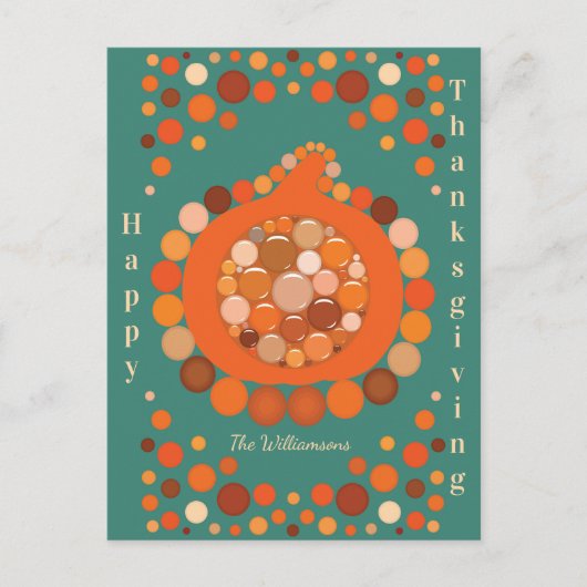 Thanksgiving Pompoen Briefkaart (Voorkant)