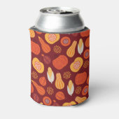 Thanksgiving pompoen bruin naadloos patroon. blikjeskoeler (Blikje Achterkant)