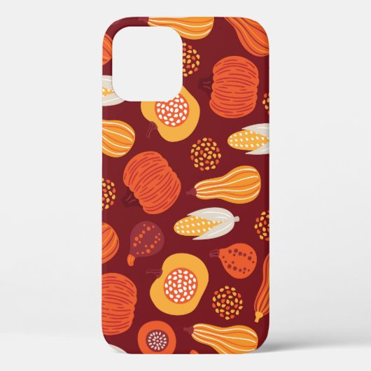 Thanksgiving pompoen bruin naadloos patroon. Case-Mate iPhone case (Achterkant)