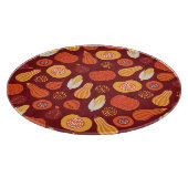 Thanksgiving pompoen bruin naadloos patroon. snijplank (Hoek)