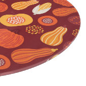 Thanksgiving pompoen bruin naadloos patroon. snijplank (Hoek)