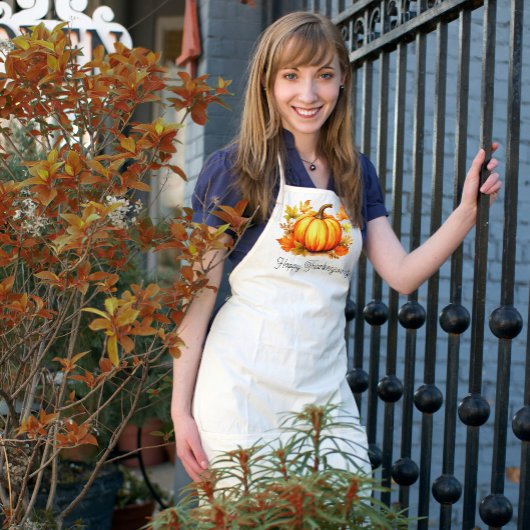 Thanksgiving Pompoen Custom Herfst Keuken Gift Schort