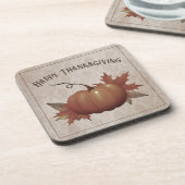 Thanksgiving pompoen Damask Bier Onderzetter (Linkerzijde)