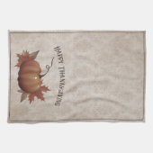 Thanksgiving pompoen Damask | Bruin Theedoek (Horizontaal)