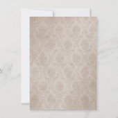 Thanksgiving pompoen Damask Dinner | Beige Kaart (Achterkant)
