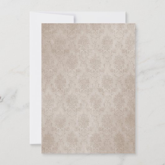 Thanksgiving pompoen Damask Dinner | Beige Kaart (Achterkant)