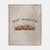 Thanksgiving pompoen Damask Fleece Deken (Voorkant)
