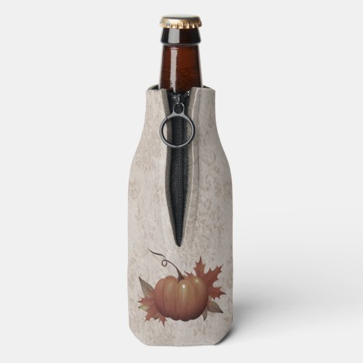 Thanksgiving pompoen Damask Flesjeskoeler (Fles Achterkant)