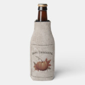Thanksgiving pompoen Damask Flesjeskoeler (Fles Voorkant)
