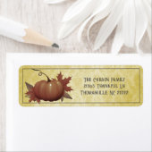 Thanksgiving pompoen Damask | Geel etiket (Insitu)