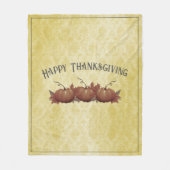 Thanksgiving pompoen Damask | Geel Fleece Deken (Voorkant)