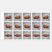 Thanksgiving pompoen Damask | Grijs Labels (Vel)