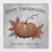 Thanksgiving pompoen Damask | Grijs Labels (Design 2)