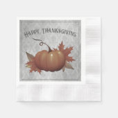 Thanksgiving pompoen Damask | Grijs Servet (Voorkant)