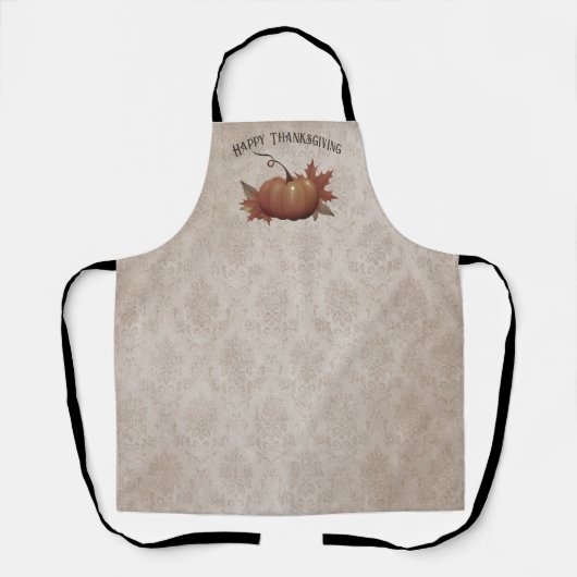 Thanksgiving pompoen Damask Schort (Voorkant)