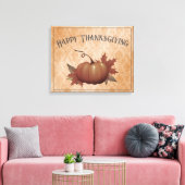 Thanksgiving pompoen Damask | SINAASAPPEL Canvas Afdruk (Insitu (Woonkamer))