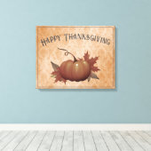 Thanksgiving pompoen Damask | SINAASAPPEL Canvas Afdruk (Insitu (Houten vloer))