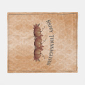 Thanksgiving pompoen Damask | SINAASAPPEL Fleece Deken (Voorkant (Horizontaal))