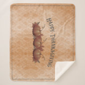 Thanksgiving pompoen Damask | SINAASAPPEL Sherpa Deken (Voorkant)