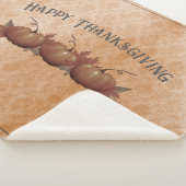 Thanksgiving pompoen Damask | SINAASAPPEL Sherpa Deken (3/4)