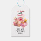 Thanksgiving pompoen Dank u Label Cadeaulabel (Voorkant)