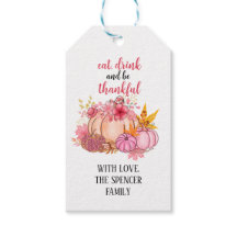 Thanksgiving pompoen Dank u Label